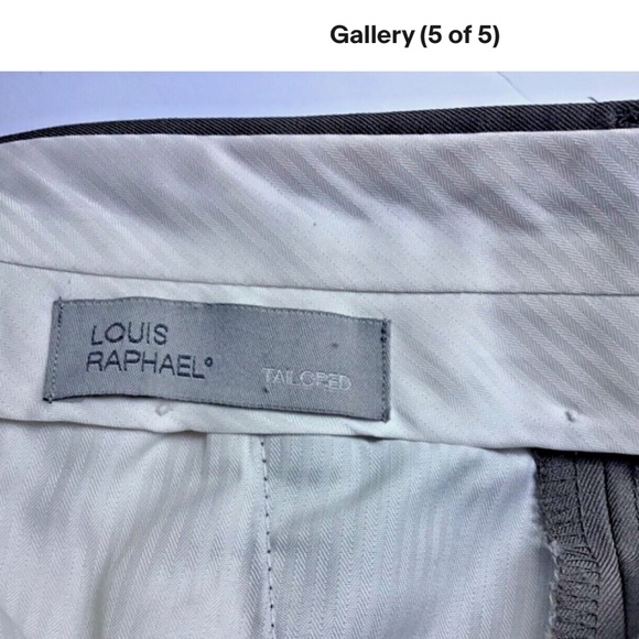 Louis Raphael tailored solid olive green pants/trousers size 38/30 - Picture 4 of 6